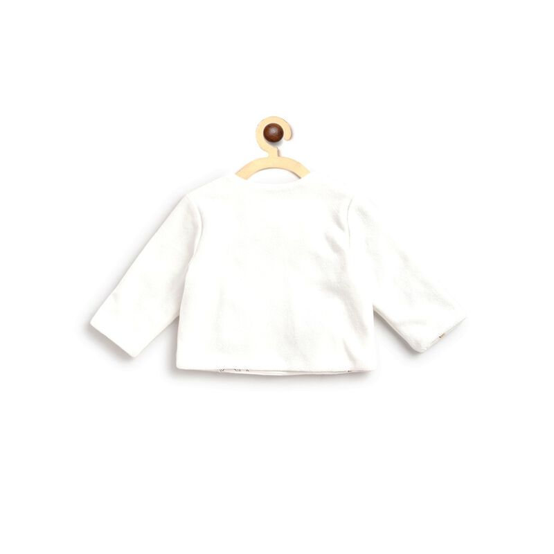 Infants Bronze Velour Reversible Cardigan image number 1